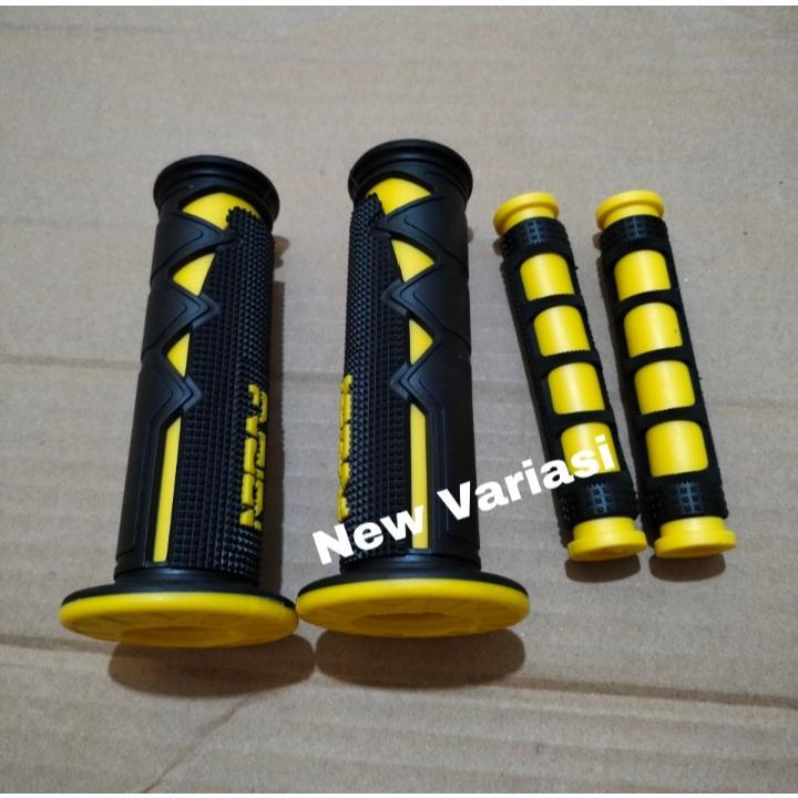 Promo Paket Handgrip Motor / Grip Motor / Handfat / Sarung Gas Motor Variasi Set Karet Handle Jari R