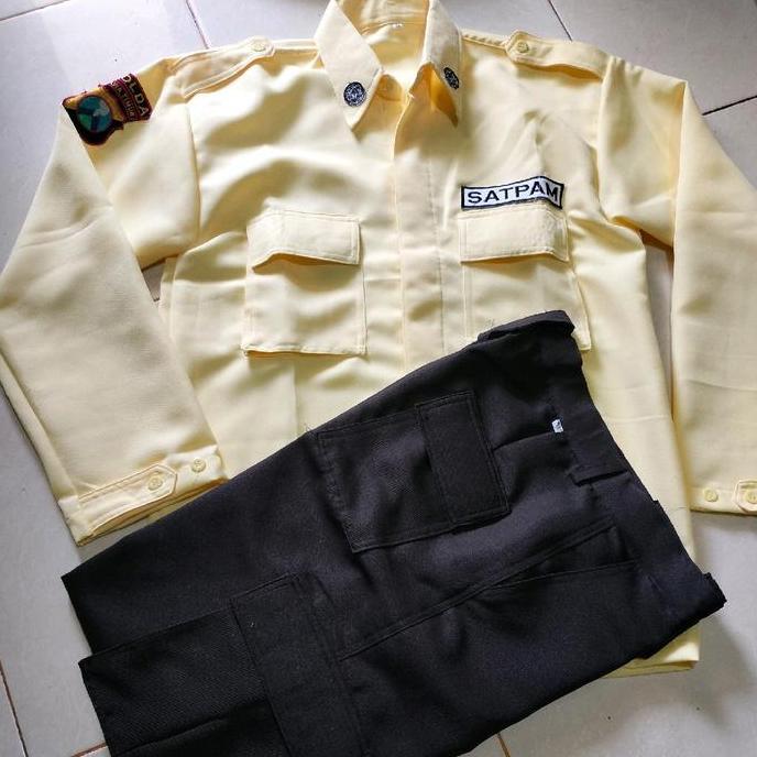 SERAGAM KERJA ( PDL  KREM ) LENGAN PANJANG BAHAN GAIA NIO PREMIUM  Pria Baju Celana