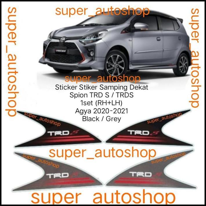 DISKON STICKER STIKER SAMPING DEKAT SPION TRD S TRDS AGYA 2020-2021 1SET 