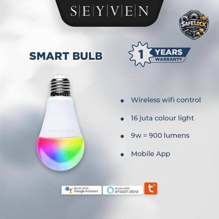 SEYVEN Smart LED Bulb RGB+ WW 9W Wifi Smart Bulb Tuya Smart Home