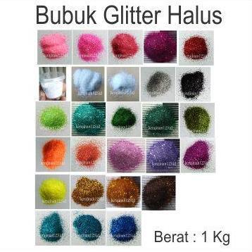Chorx- Gliter Bubuk Glitter Bubuk Halus 1 Kg Art Cat Kuku