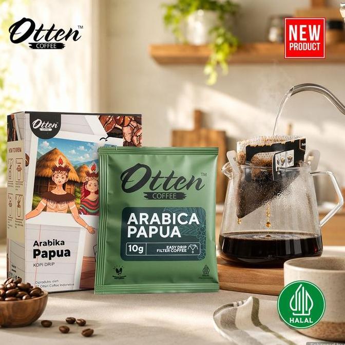 Terbaru, Otten - Drip Coffee Kopi Arabica Papua Single Origin Isi 5 Sachet