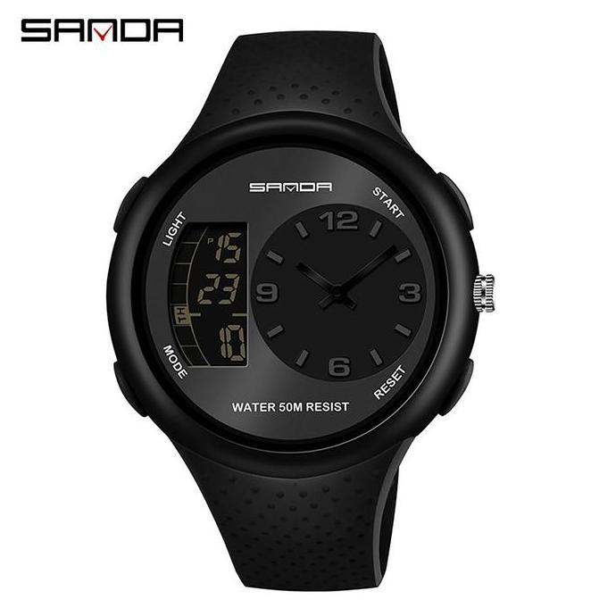 Waer- Jam Tangan Sport Pria Dital Analog Sanda 763