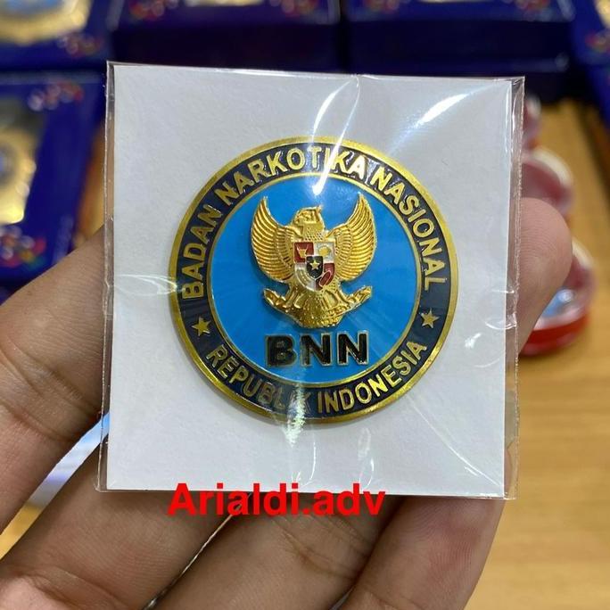 New - Pin Bnn Kuningan Sepuh Emas Magnet Pin Bnn Kuningan Magnet