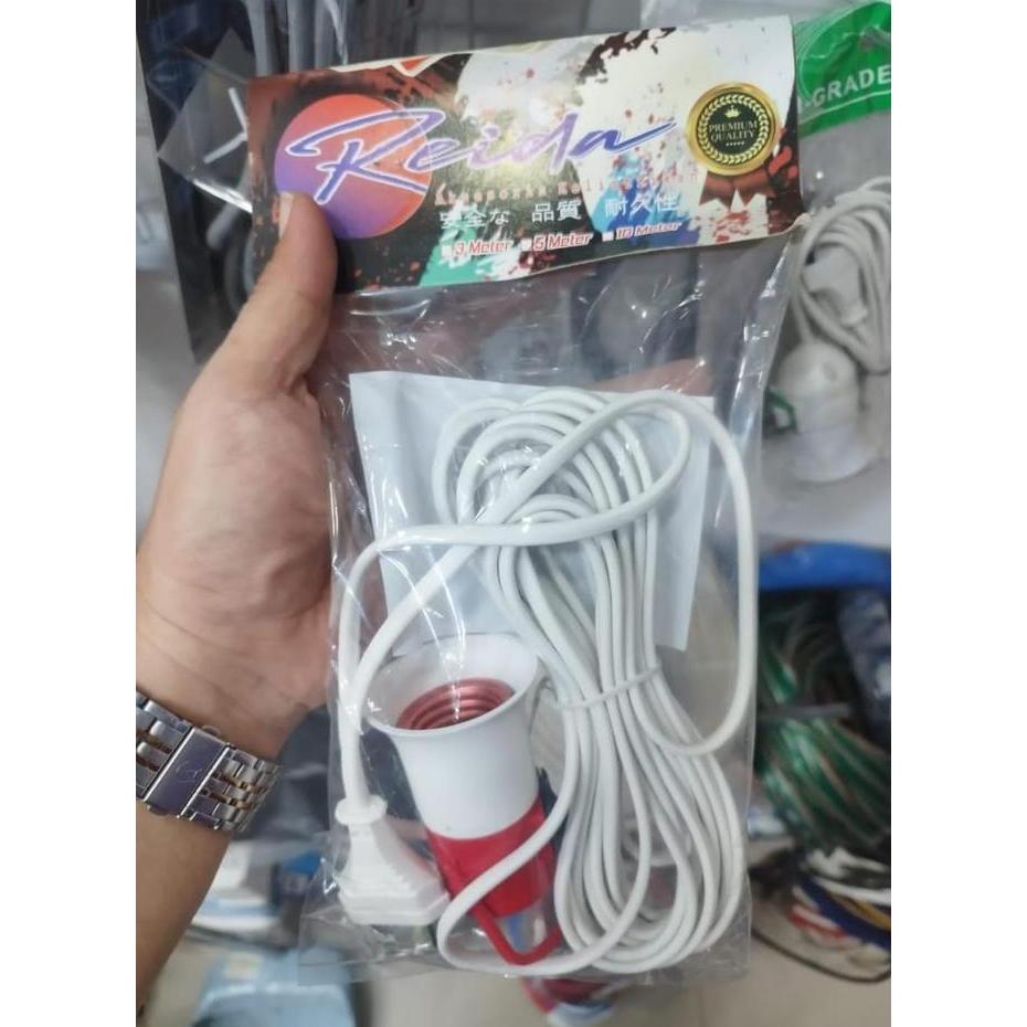 Allthebest- FITTING GANTUNG + SAKLAR GANTUNG + KABEL 5 METER MERK REIDA