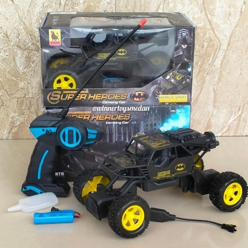 Mainan Mobil Rc Jeep Batman Superheroes / Mobil Remote Control Climbing Car Batman spray / Mobil Rem