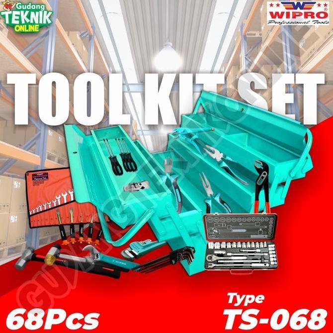 LOANHERCH Tool Kit Kunci Set 68pcs WIPRO TS-068 / Tool Kit Sock Sok Set Box WIPRO TS068- TOOL KIT SE