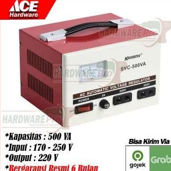 Stabilizer Listrik 500 VA Krisbow Pro Stavol Ace Hardware Bergaransi
