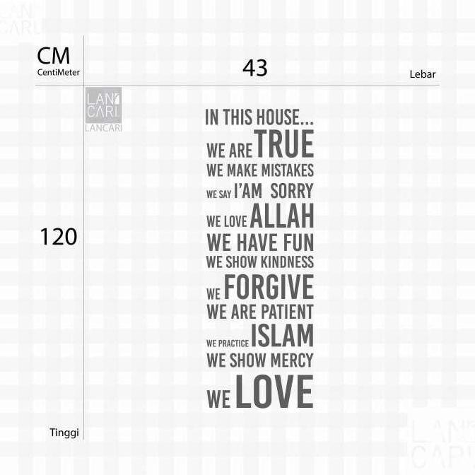 Sale Lancari Stiker Cutting Muslim Islami Islam Quotes Sticker Dinding Kamar Rumah