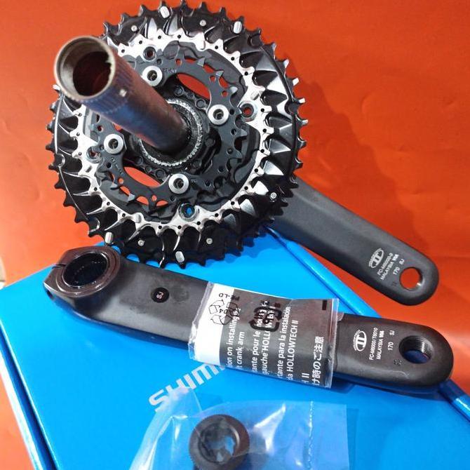 Ready Crank Shimano HTII Deore M6000 Triple Chain Ring Non Cod