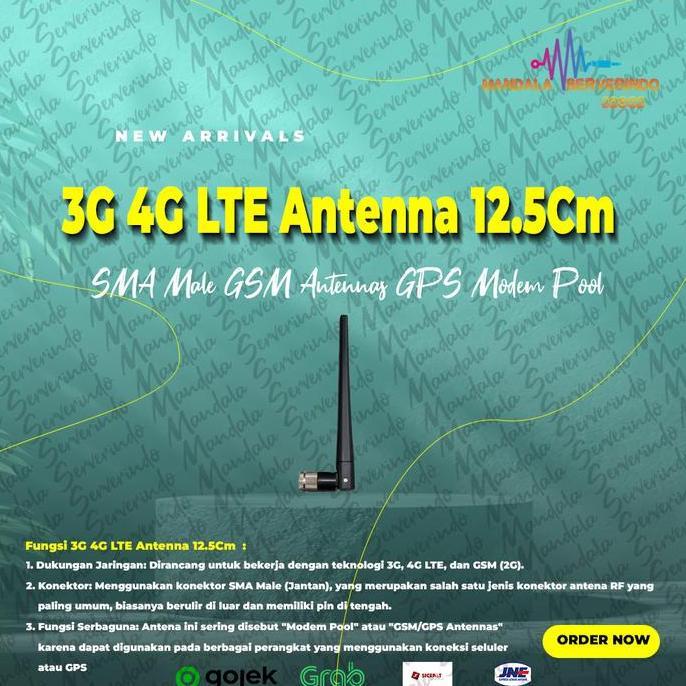 3G 4G LTE Antenna 12.5Cm SMA Male GSM Antennas GPS Modem Pool Murah