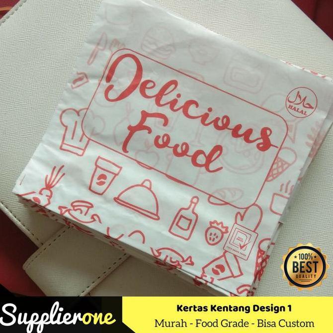 Lacha- Bungkus Kentang Goreng Isi 100,Kertas Kentang Goreng, Kemasan Kentang Goreng