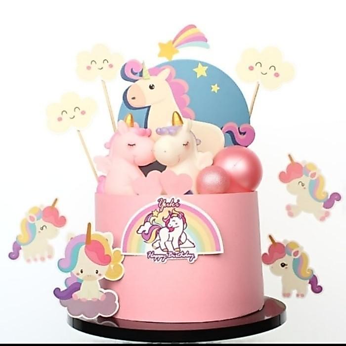 Topper Unicorn, Hiasan Kue Unicorn, Background Unicorn, Mainan Unicorn