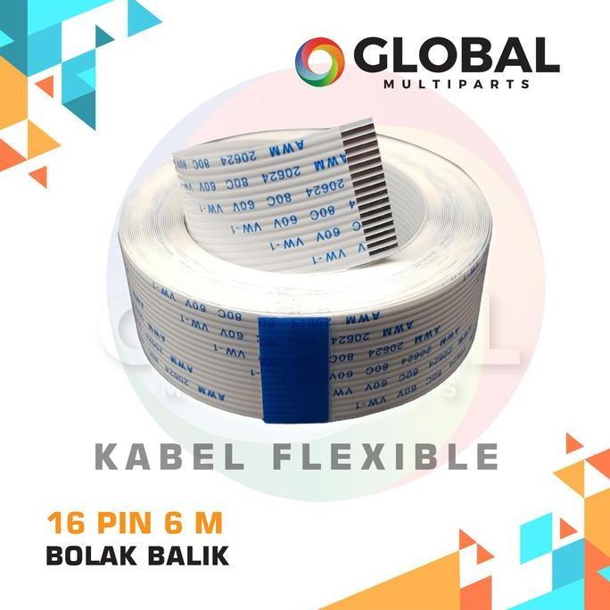 Printer Kabel 16 pin 6m Bolak balik / Lebar 22mm