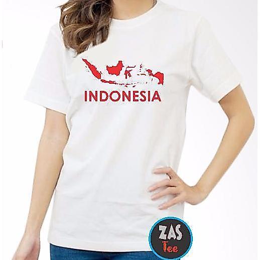Smith- Kaos Dewasa Peta Indonesia Merah Putih