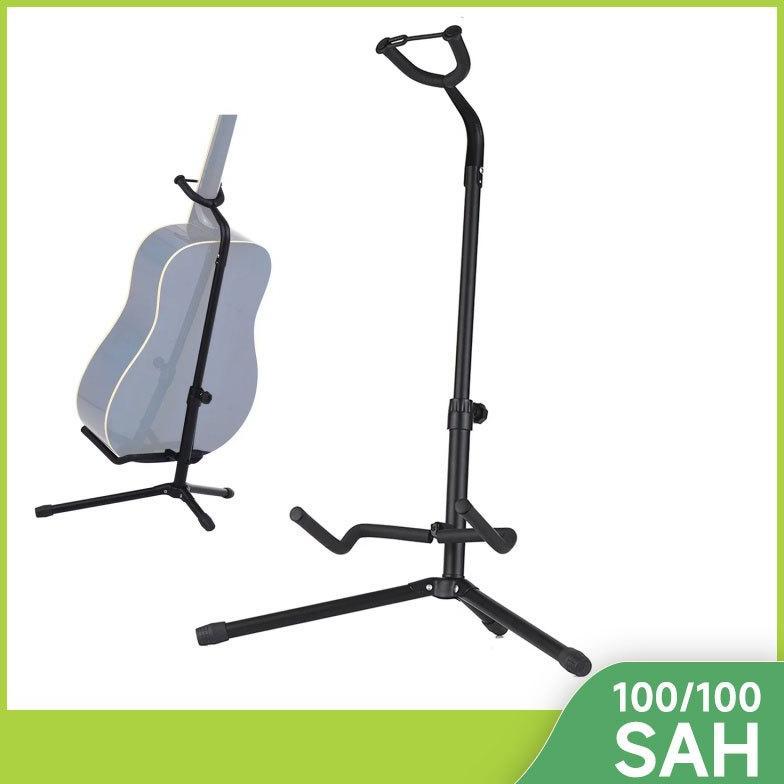 PLAYOU Stand Gitar Long Neck Stand Gitar Listrik/Elektrik/Akustik/Bass Long Diskon