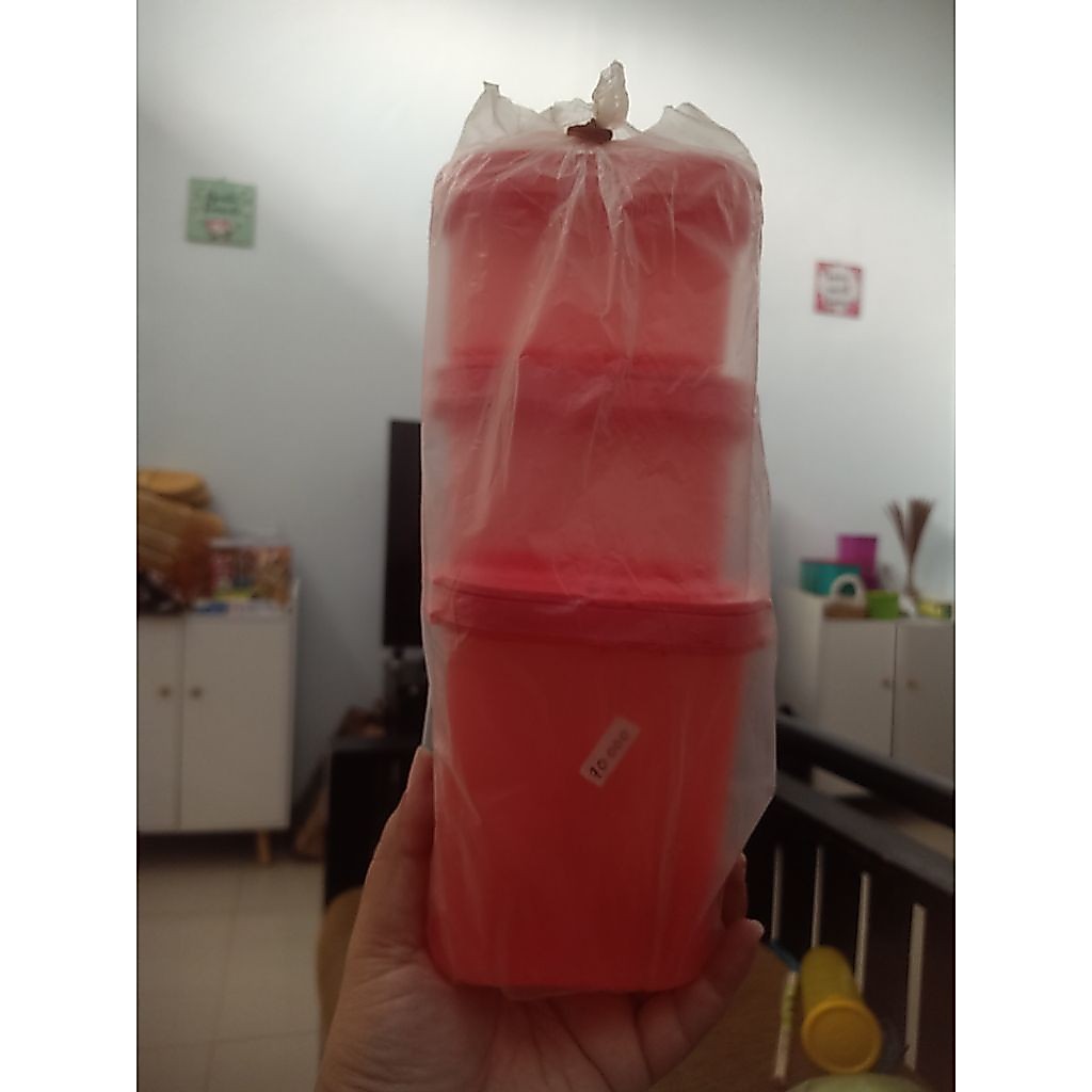 Tempat Gula, Lada dan Garam Tupperware Baru