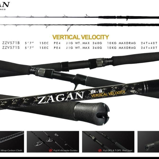 joran zen zagan vertical velocity 571 one piece jigging laut
