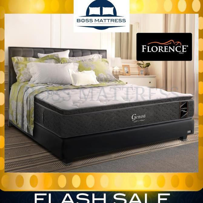 Florence Genoa Full Set Kasur Springbed ( Full SET ) 160 180 200 100 120 Pillow Top 3 Zone Ortho Spr