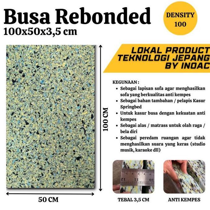 Busa Rebounded Rebonit Density 100 - Busa Rebonit Padat 100x50x3,5 CM