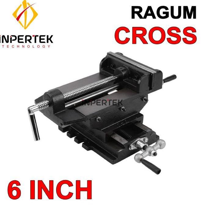 ZEVONOX Ragum 6" CROSS 160 mm Catok 6 Inch Vise Penjepit Tanggem Meja Silang