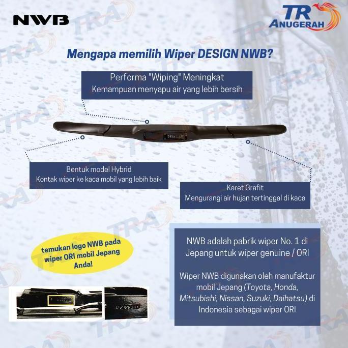 Promo Wiper Blade Depan DESIGN NWB 16 inch Diskon