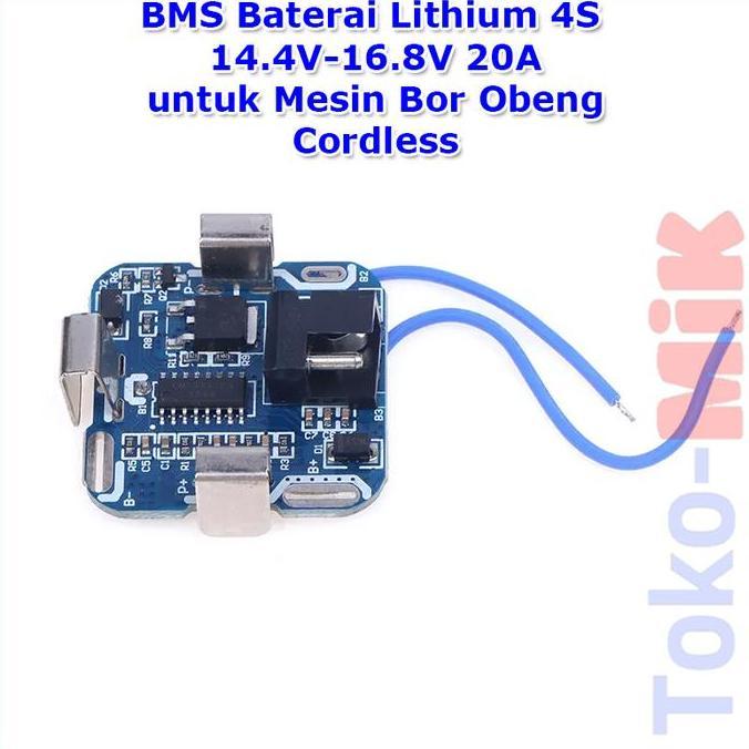 Bms 4S 20A 14.8V 16.8V Baterai Li-Ion Lithium 18650 Bor Obeng Cordless