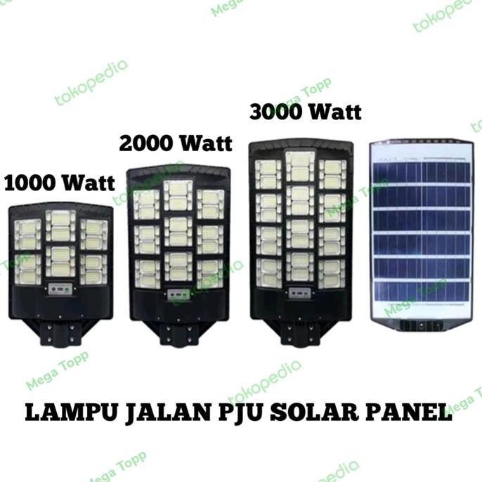 Terbaru, Lampu Pju Solar Panel 1000Watt,2000Watt,3000Watt Tenaga Surya/Matahari