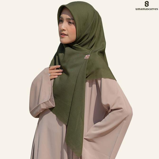 Itvaza661 - Umamascarves - Kerudung Polos Jilbab Segi Empat Box TexlaScarves Plain Syar'i by Umama [