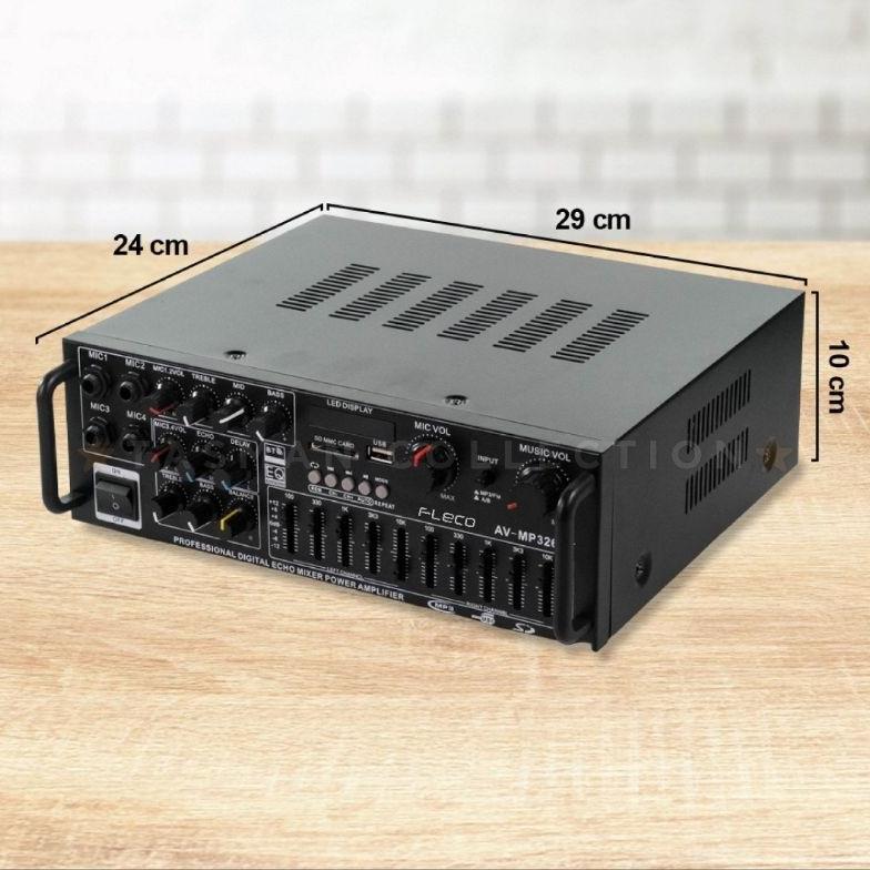 FLECO POWER AMPLIFIER DIGITAL AUDIO FLECO BT-329 MP3USBSD CARDBTHIFIFM  AMPLIFIER KARAOKE DIGITAL  A
