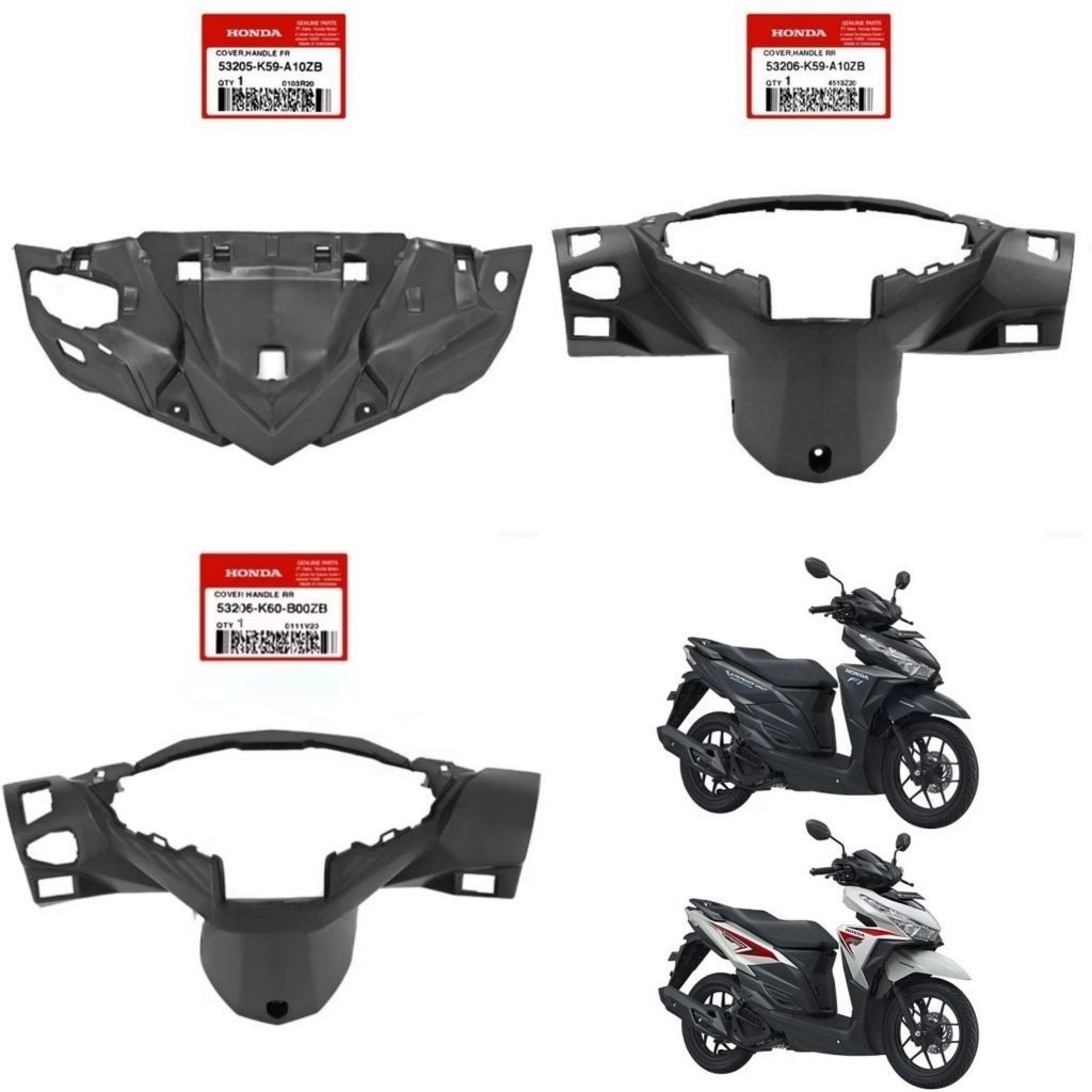 53205-K59-A10ZB 53206-K59-A10ZB 53206-K60-B60ZB Cover batok depan belakang Vario 125 150 led old 201