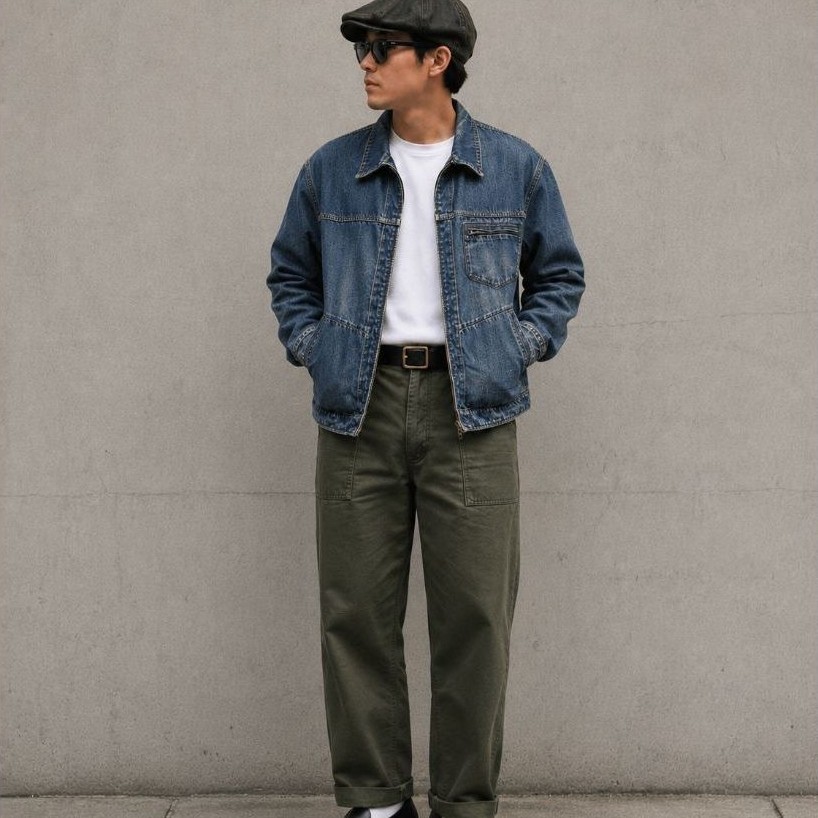 Uniqlo Vintage Japan Detroit Raw Denim Jacket