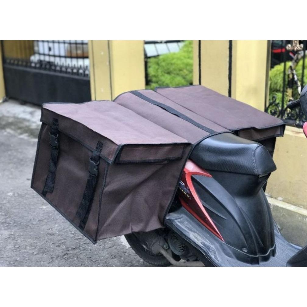 Tas obrok bahan Canvas tebal XL tas kadek tas motor tas kurir tas kereta tas motor tas barang tas ex
