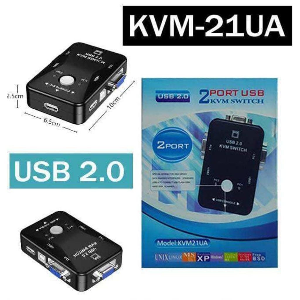 2 Port USB KVM Switch - Model KVM21UA