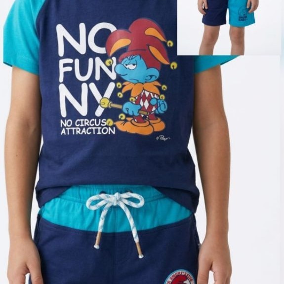 JSP 962//SMURF 100% ORIGINAL SETELAN SMURF BABY COWOK