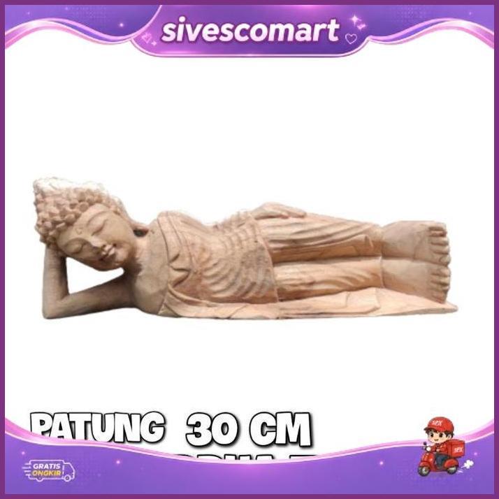 Patung Buddha Tidur 30 Cm Kayu Patung Buddha Kayu Patung Budha Kayu Patung Buda Kayu Patung Budha Ti