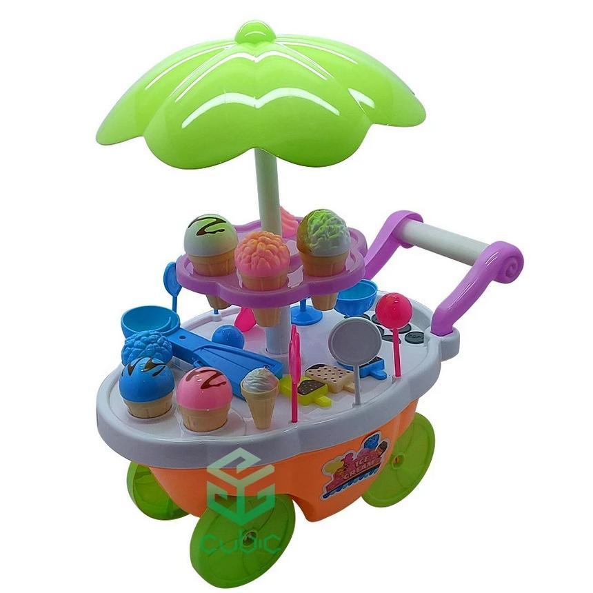 FI 540 - Mainan Ice Cream Stroller Besar FI540 Gerobak Jualan Es Krim Dan Permen