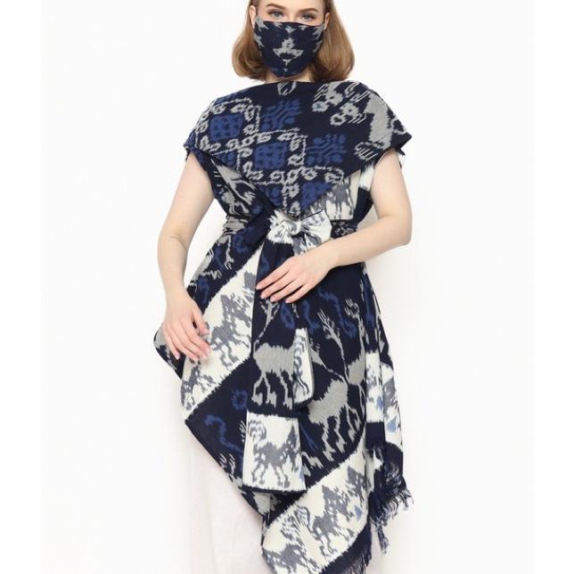 Dress Tenun Sumba - Dress Tenun Asimetris Motif Sumba - Dress Tenun Ethnic