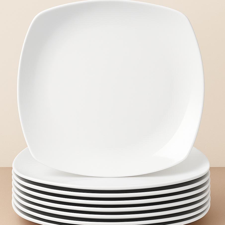 [6-12 Pcs] Piring Melamin Jumbo Semi Melamin 25Cm Ceper Segi Semi Melamine Prasmanan