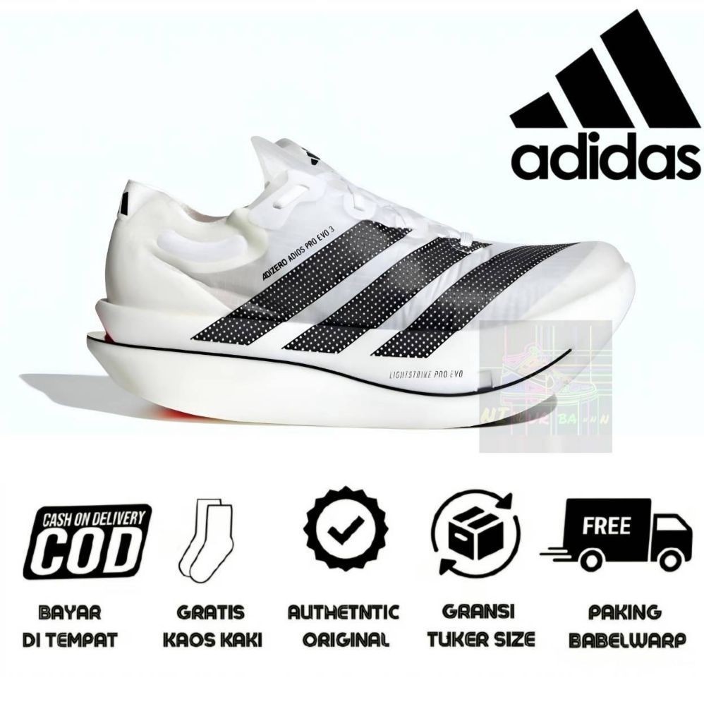 ADIDAS ADIZERO ADIOS PRO EVO 3 WHITE BLACK