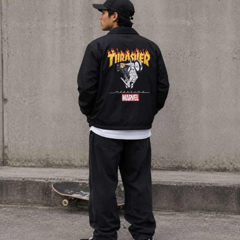 Thrasher x Marvel Ghost Rider Coach Jacket