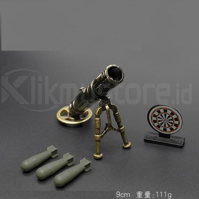 Allthebest- Meriam Mortir Mainan Besi Anak Tembak Pelontar Peluru Cannon Mortar