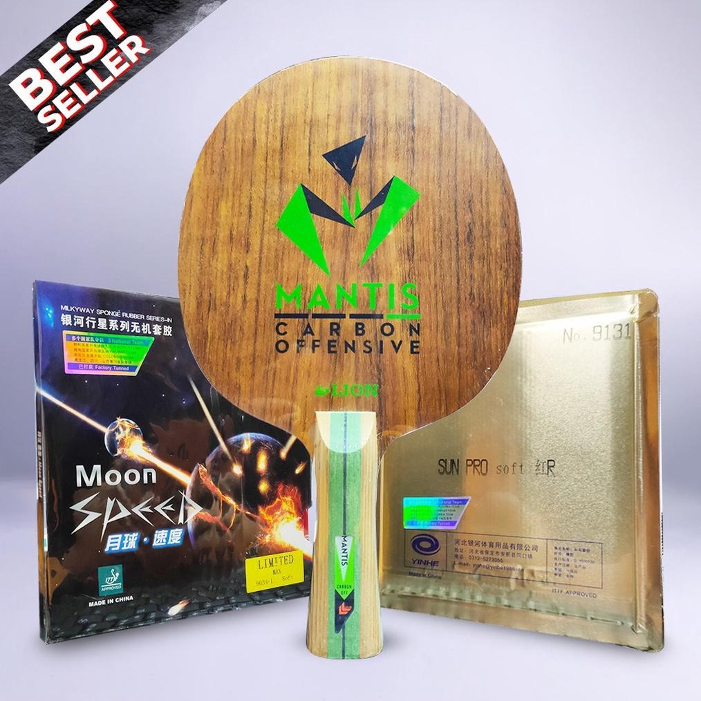 [ UVU ] Setup Tenis Meja Lion Mantis Carbon OFF Yinhe Moon Speed Sun Pro Soft