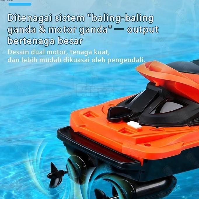 BAHOLAN_SHOP - PIKYO KAPAL REMOTE CONTROL 27MHZ UKURAN BESAR 3 FUNGSI HIGH SPEED YACHT MAINAN ANAK P