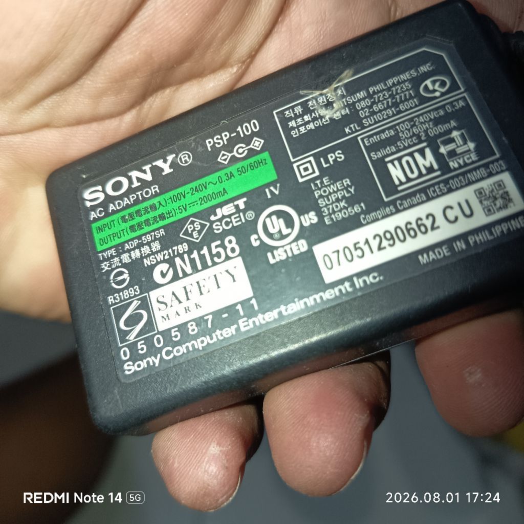 Adaptor psp sony ( bekas ori )