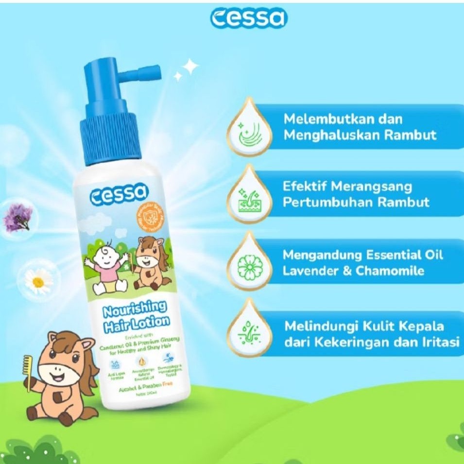 Cessa Nourishing Hair Lotion Healthy & Shiny Hair 100 Ml Terbaik sebagai Penumbuh rambut Jul 28