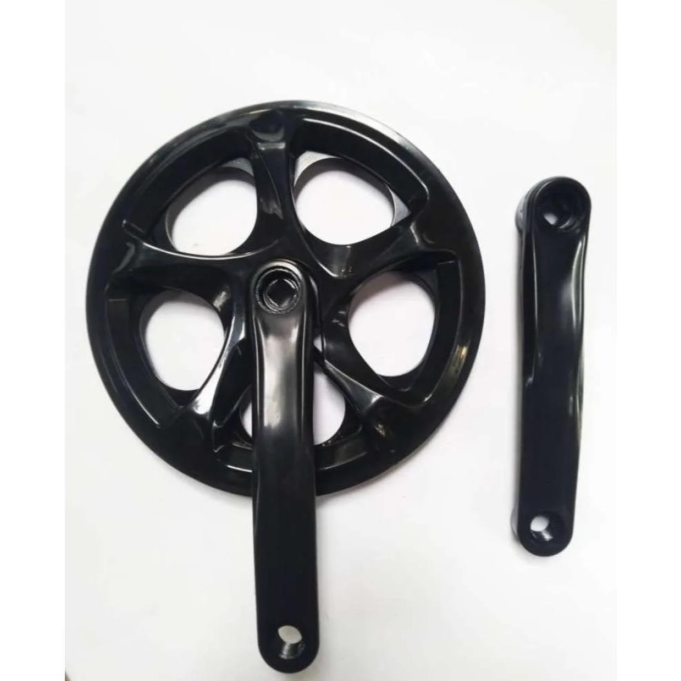 Single Crank 52T Hitam Untuk Sepeda Lipat Minion Minitrek Dll