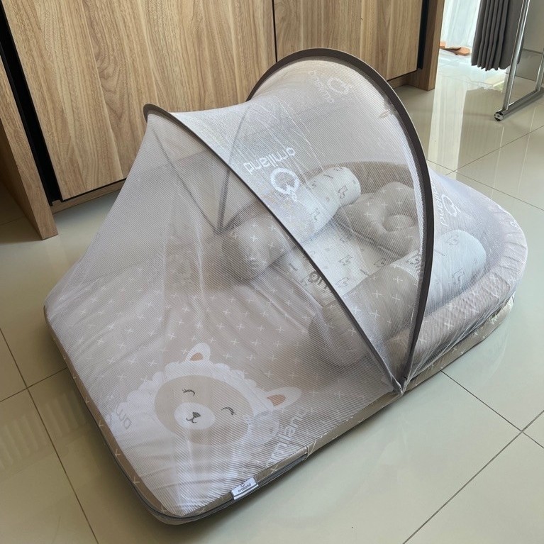 Preloved - Omiland Kasur Bayi Lipat - Kasur Kelambu Bayi Lipat Set Bantal