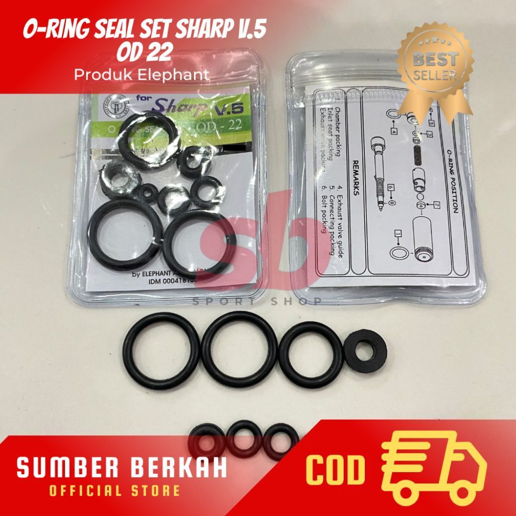 Seal Set Sharp V5 OD 22 - Sil Set - Produk Elephant