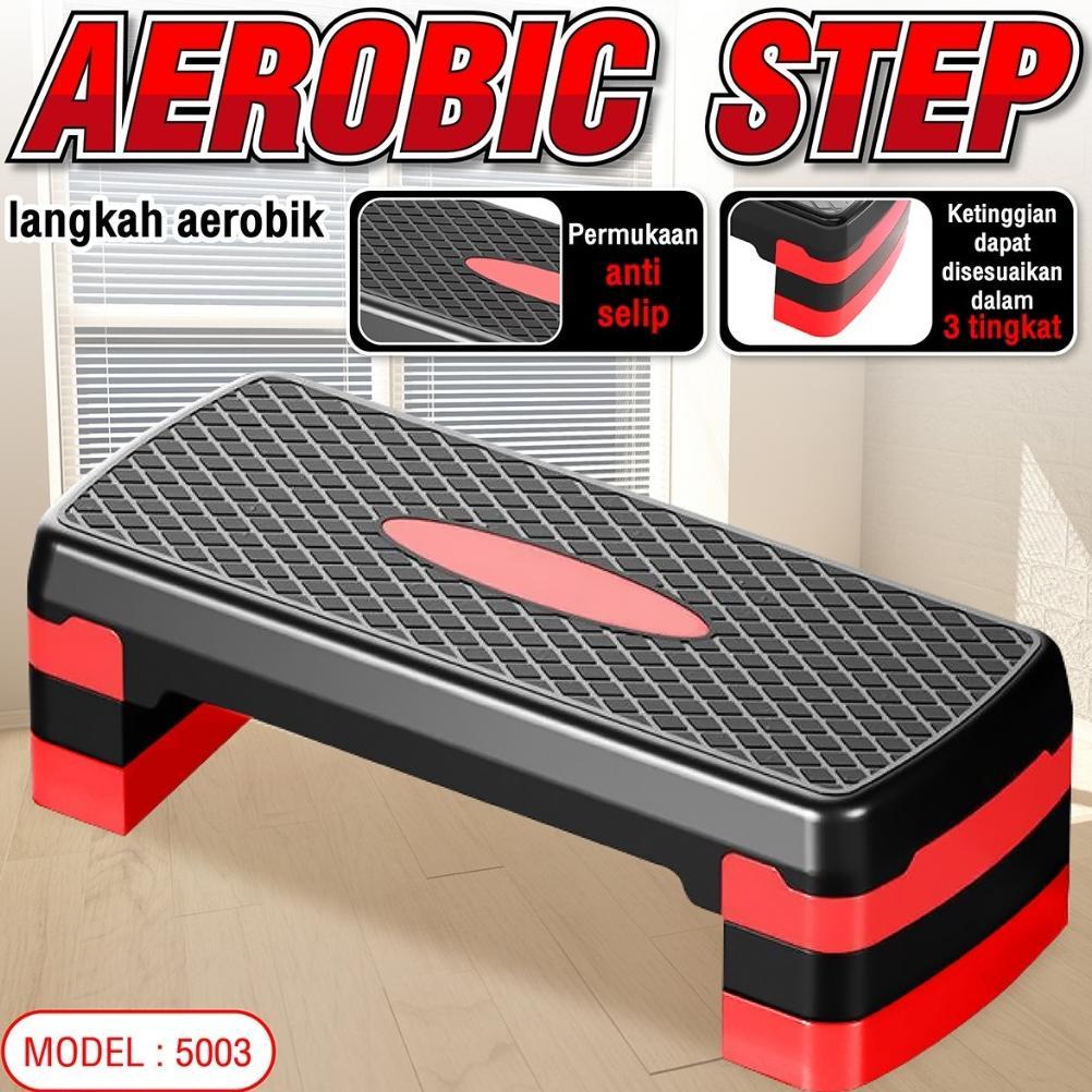 Papan Senam Aerobic Step Zumba Adjustable Alat Olahraga Fitness Gym